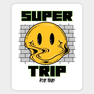 Trippy Happy Face Psychedelic Sticker